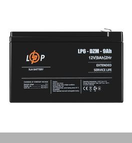 Акумулятор свинцево-кислотний 12V, 9Ah, стабільне енергозабезпечення LP 6-DZM-9 (345604434_1161)