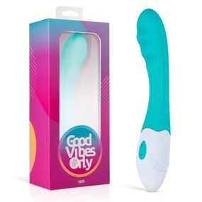 Вібратор для крапки G Tate Good Vibes Only, силіконовий, блакитний, 20 х 3.2 см Sex Aura