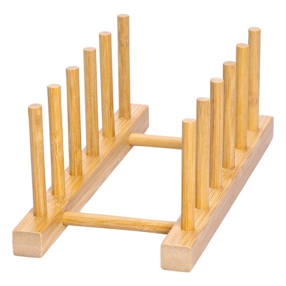 Підставка для тарілок та кришок дерев'яна на кухню 24.5×12×9.5 (см) HB-40-12 | Зображення 2