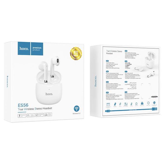 Беспроводные TWS наушники HOCO ES56 Белый | Зображення 3