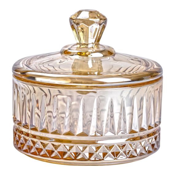 Цукерниця з кришкою Ø 10 см скляна HP-YH-75 | Зображення 1