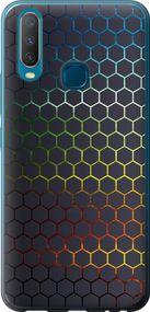 Чехол на Vivo Y15 Переливающиеся соты "498u-1791-17620"