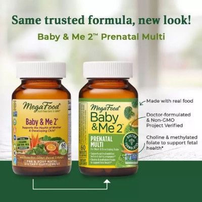 Витамин MegaFood Витамины для беременных Baby & Me 2, 60 таблеток (MGF-10314) - Топ Продаж! | Зображення 2