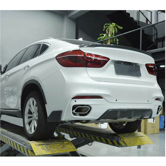 Дифузор заднього бампера Карбон V1 (M-Sport) для BMW X6 F-16 2014-2019 рр | Зображення 3