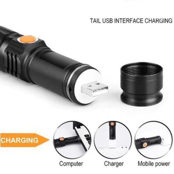Фонарь ручной мощный X-Balog BL-616-T6 | Тактические фонари для охоты | SY-645 Яркий фонарик | Зображення 6