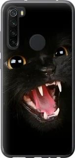 Чехол на Xiaomi Redmi Note 8 Чёрная кошка из силикона FCh_048282