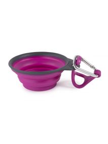 Миска дорожня складана Dexas Travel Cup with Bottle Holder & Carabiner, 240 мл, пурпурна