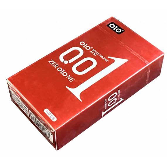 Презервативи збуджуючі Olo 0.01 RED Foil, що зігрівають з гіалуроновою кислотою, 10 шт. sexstyle | Зображення 2