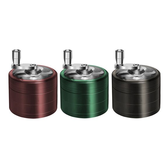 Большой Гриндер Для Травы И Специй С Ручкой "Herb Grinder Red" | Зображення 2