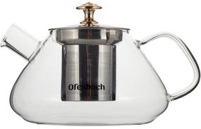 Чайник скляний заварювальний Ofenbach 1000мл зі знімним ситечком (0616l)
