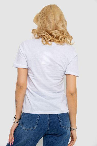 Футболка женская с принтом  -уценка, цвет белый, 238R57482-U-9 | Зображення 3