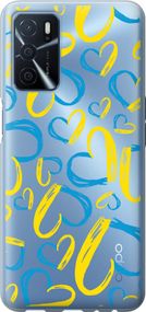Чехол на Oppo A16 Сердца UA "5292u-2469-17620"