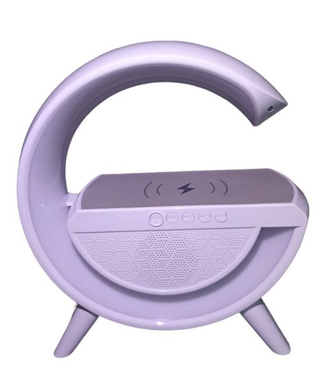 Настільна лампа-нічник Led Wireless Charging Speaker Google (BT2301) 15W бездротова з колонкою, радіо та бездротовою зарядкою White | Зображення 2