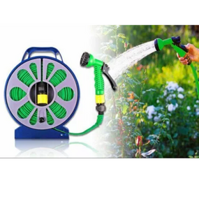 Шланг садовий у котушці 10.1 м, для поливання рослин, миття автомобіля, очищення доріжок і двору, набір Garden Hose