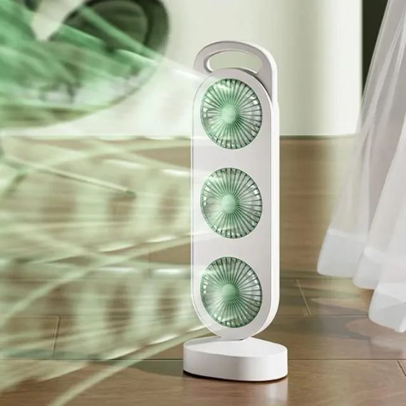 Вентилятор аккумуляторный, 1200мАч, от USB, S-31 / Мини вентилятор портативный / Настольный вентилятор