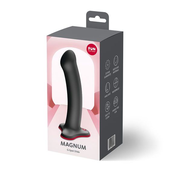 Фалоімітатор Fun Factory MAGNUM Black, дуже гнучкий, довжина 18,3 см, діаметр 3,7 см | Зображення 3