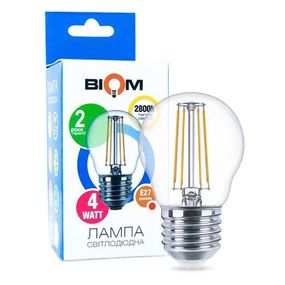 Светодиодная лампа Biom FL-301 G45 4W E27 3000K (теплый белый)