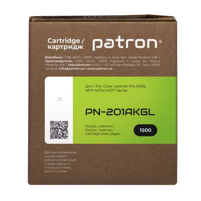 Картридж Patron HP CLJ CF400A BLACK GREEN Label (PN-201AKGL) | Зображення 2