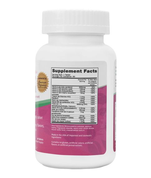Вітамінно-мінеральний комплекс Fairhaven Health Prenatal Mutlivitamin Supplement 60 Tabs FHH-00001 | Зображення 1