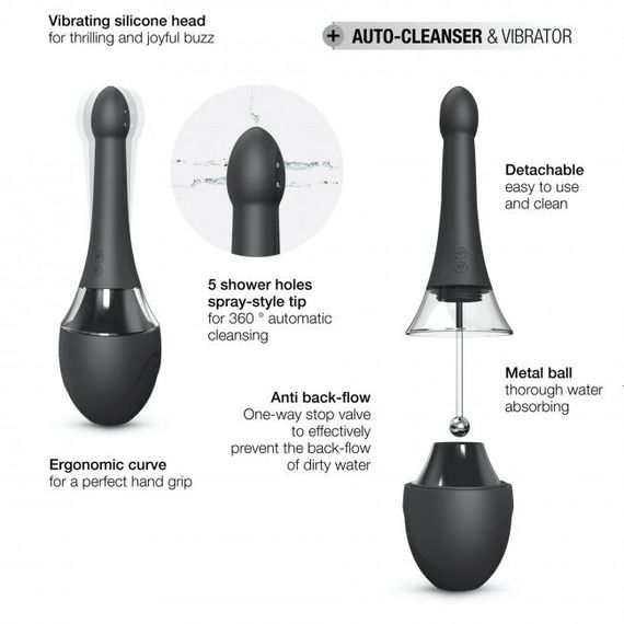 Автоматичний анальний душ-вібратор Dorcel Douche Mate Pro | Зображення 3