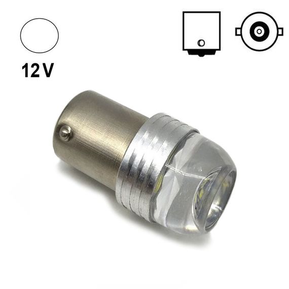 Автолампа Terra P21W / 1156, цоколь BA15s, 3030x3smd, линза, белый, 12V | Зображення 1