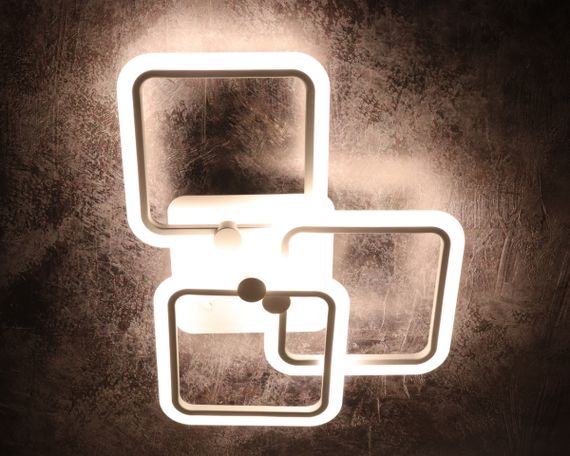 Люстра світлодіодна стельова LED світильник для квартири на стелю лед з пультом 25623 Білий 11х41х60 см.