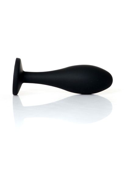 Анальна пробка - Jewellery Silicone Black Plug M Clear | Зображення 2