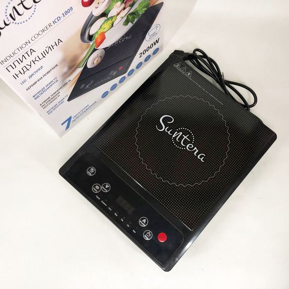 Індукційна плита міні Suntera, Індукційна плита для дачі та будинку на стіл електрична PJ-63 | Зображення 4