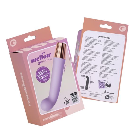 Міні-вібратор для точки G CRUSHIOUS Mellow Gee, лавандовий, 11,3 х 2,5 см sexstyle | Зображення 1