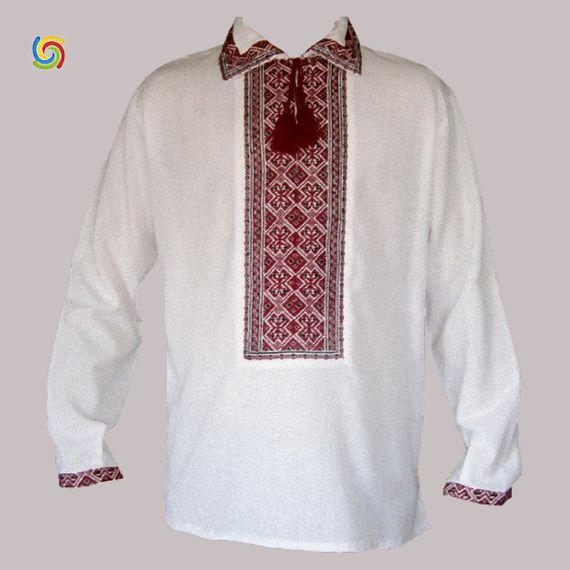 Рубашка Украинская вышиванка 505 цвет белый размер L/XL