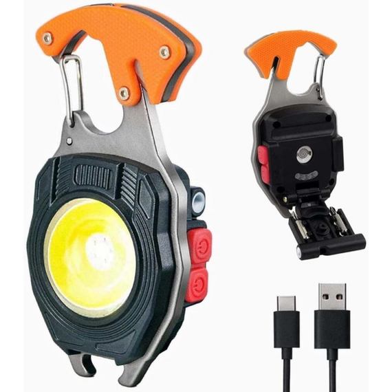 LED Ліхтар наключний 7в1, Акумуляторний ліхтар-мультитул   знижка | Зображення 3