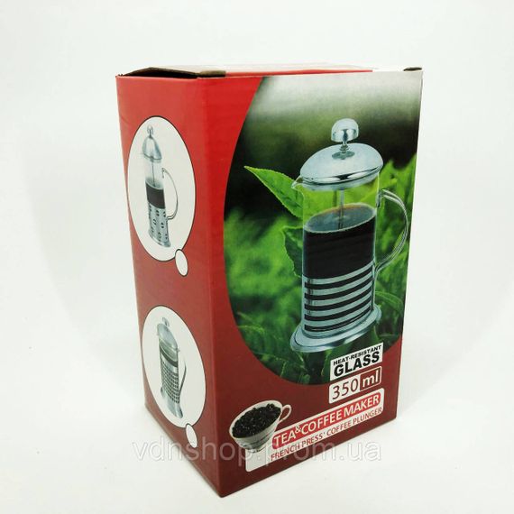 Заварник скляний з пресом, Прес-заварник для чаю Френч-прес для кухні сервірування JB-49 | Зображення 7