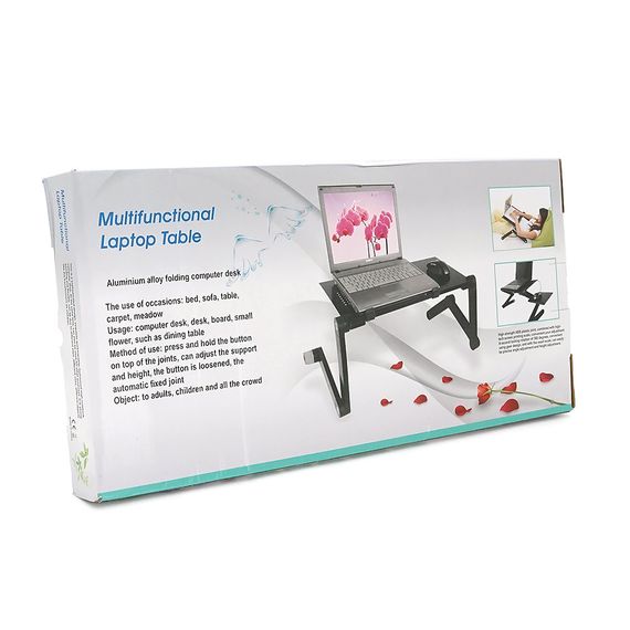 Стіл-трансформер під ноутбук Laptop Table YL-803, 2 вентилятори, Pink, 480*260 mm | Зображення 3