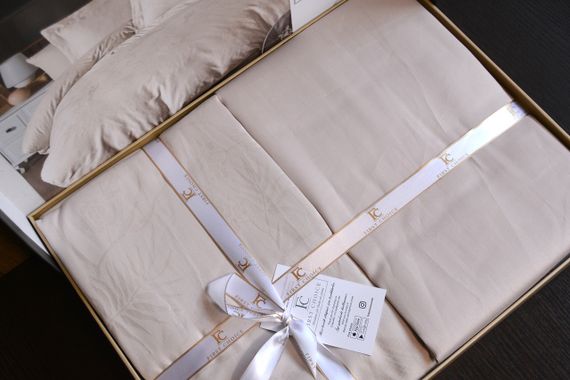Постільна білизна First Choice Jacquard Satin 200 х 220 см Stesha Beige | Зображення 2