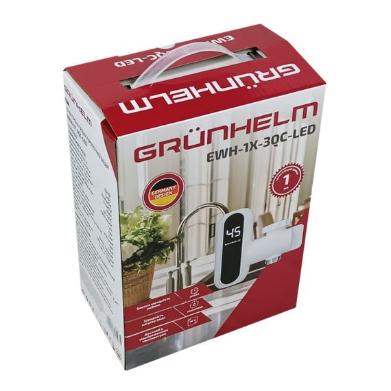 Электроводонагреватель проточный Grunhelm EWH-1X-3QC-LED | Зображення 7