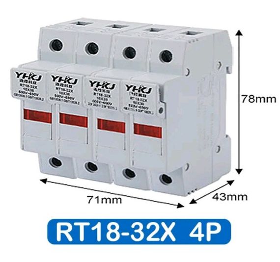 Запобіжник YHKJ від короткого замикання DC 15-32а 4P | Зображення 3