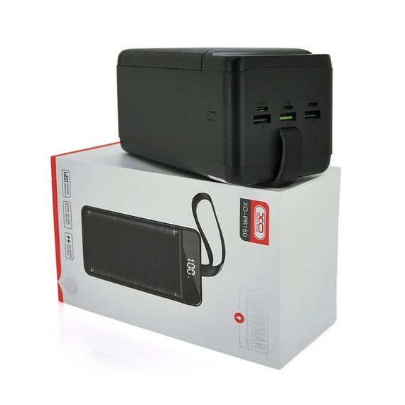 PowerBank XO-PR160 80000mAh,flashlight,Input: DC5V/2.5A, 9V/2A, 12V/1.5A (Micro, Type-C, Lightning), Output: DC5V/2A | Зображення 1
