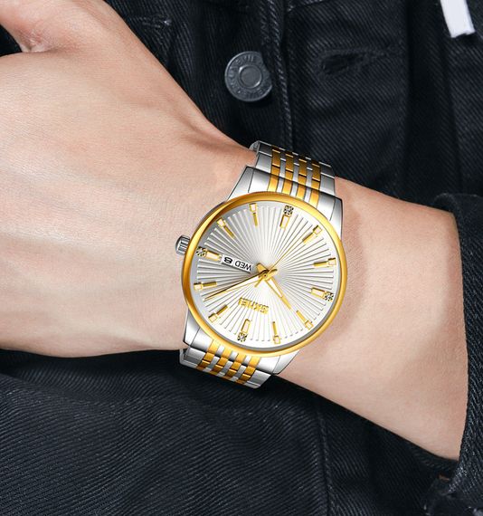 Skmei 9323TGDSI Silver/Gold-Silver | Зображення 2
