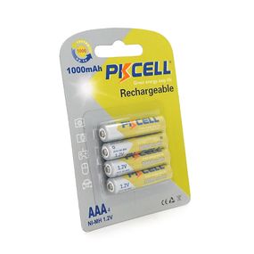Аккумулятор PKCELL 1.2V AAA 1000mAh NiMH Rechargeable Battery, 4 штуки в блистере цена по блистеру, Q12