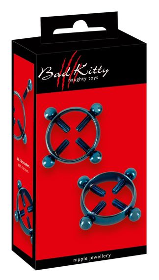 Затискачі для сосків - Bad Kitty Nipple Jewellery Blue