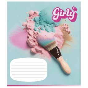 Зошит учнівський "Girly" Школяр 012-3330L-4 в лінію, 12 аркушів
