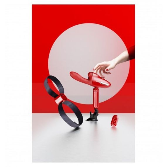 Вибратор трансформер с вращением, фрикциями и подогревом Qingnan No.9, с подставкой и пультом sexstyle | Зображення 3