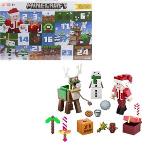 Адвент-календарь Mattel Minecraft 2025 с фигурками и аксессуарами