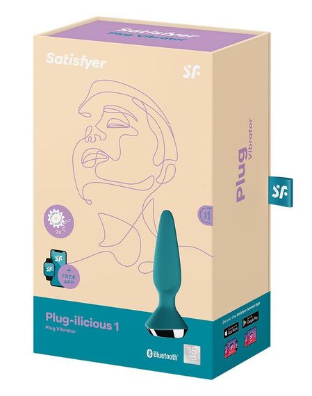 Анальна смарт-вібропробка Satisfyer Plug-ilicious 1 Petrol | Зображення 5