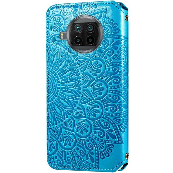 Кожаный чехол книжка GETMAN Mandala (PU) для Xiaomi Mi 10T Lite / Redmi Note 9 Pro 5G Штучна шкіра, Слот для візитки, Синій | Зображення 2
