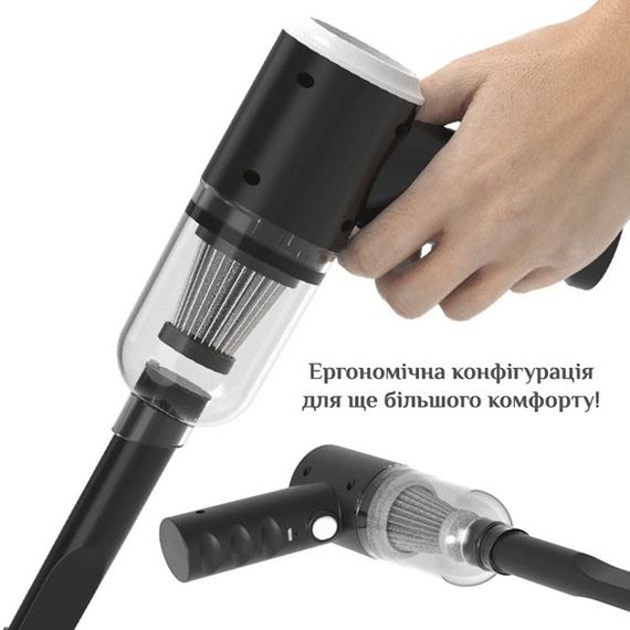 Ручний міні акумуляторний пилосос для машини / будинку з насадками AS-228 | Зображення 2