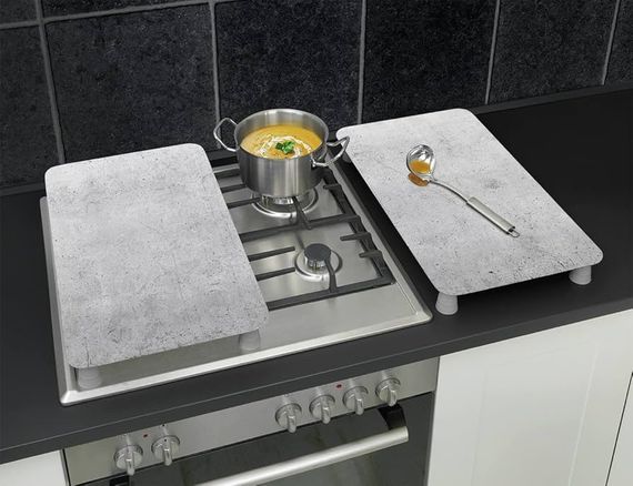 Скляні накладні панелі для кухні Livarno Home  52x30 см 2 шт комплект | Зображення 1