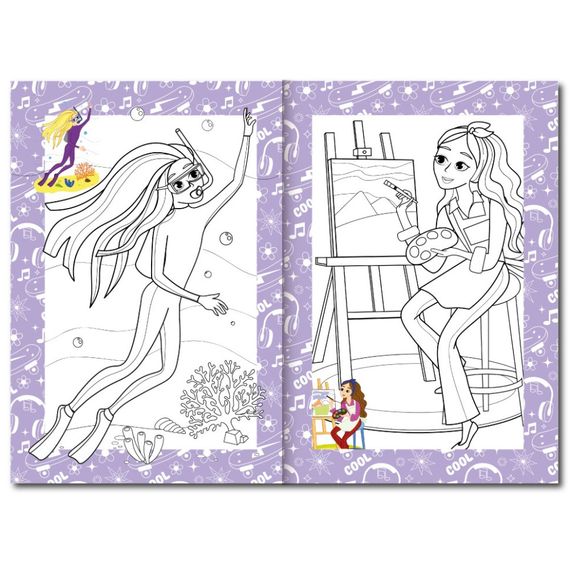 Книжка раскраска "Девчата хобби" РМ-48-33 с цветными подсказками | Зображення 1