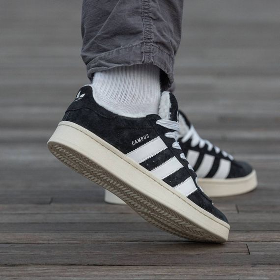Зимові Adidas Campus Winter на хутрі  black\white | Зображення 7