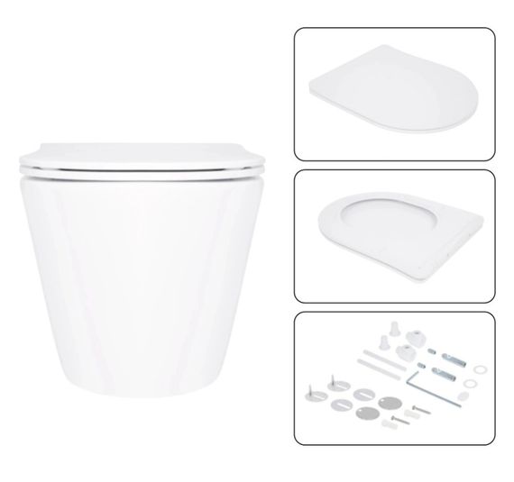 Набір Qtap Nest 4 в 1 підвісний унітаз Swan Ultra Quiet 520x360x320 + комплект інсталяції QT16335180W48197 | Зображення 3